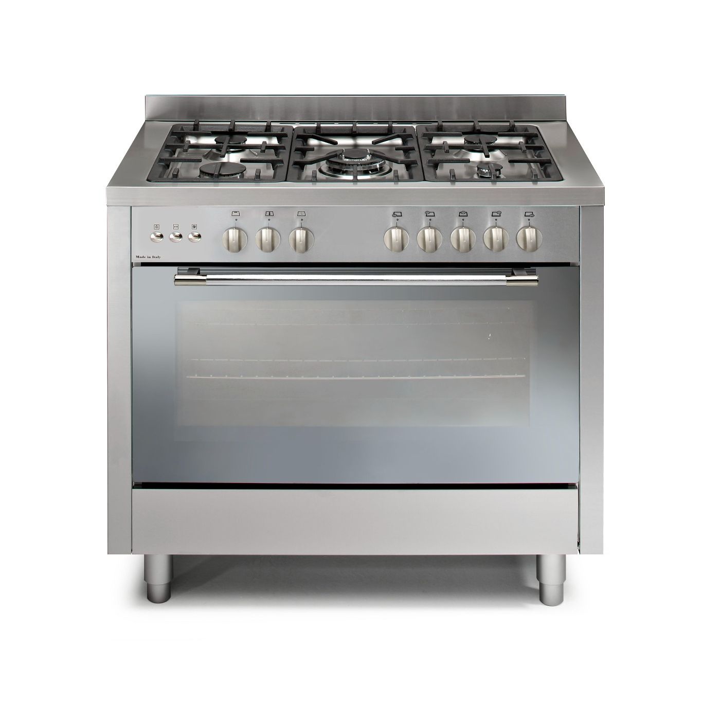 Vincenti Silver 5 Gas Top Burners Oven - 100*60 - Italy - 100605GFGXSS