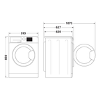 Whirlpool freestanding front loading washing machine: 8 kg FFB 8259 SV GCC