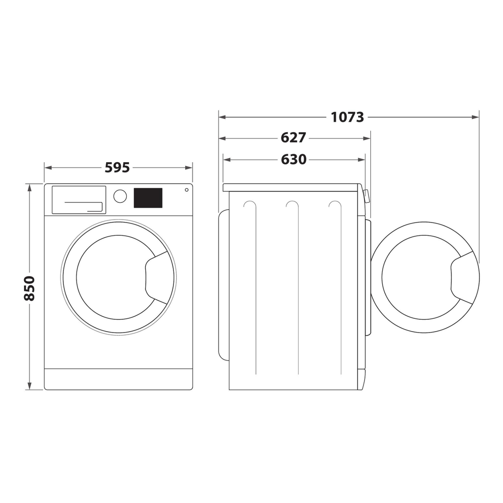 Whirlpool freestanding front loading washing machine: 9 kg FFD 9469 CV GCC