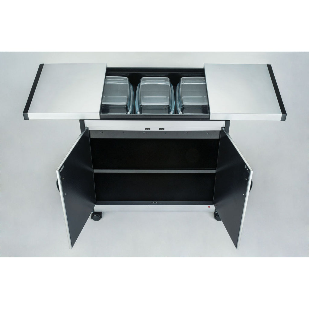 Vincenti 3 SS dish food warmer trolley Keeps food Warm for hours- Family- Ramadan Special- VFWT3D/S23