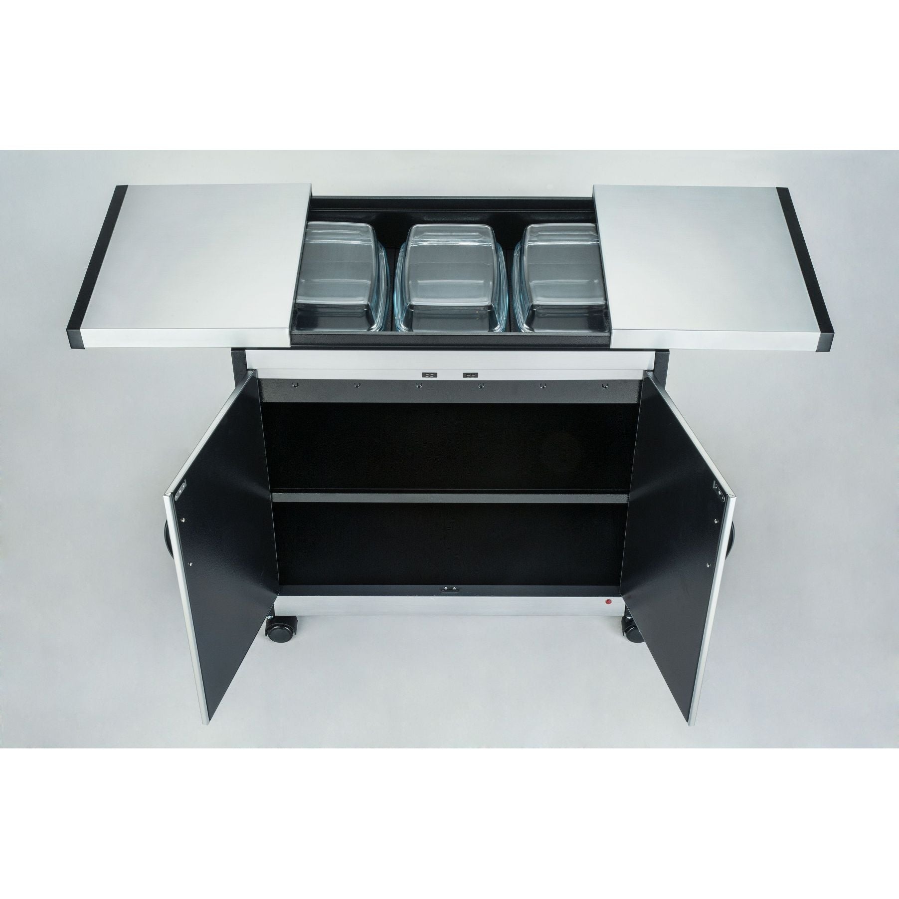 Vincenti 3 SS dish food warmer trolley Keeps food Warm for hours- Family- Ramadan Special- VFWT3D/S23