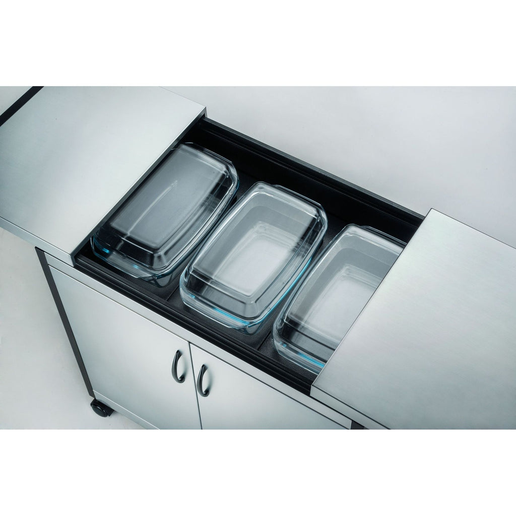 Vincenti 3 SS dish food warmer trolley Keeps food Warm for hours- Family- Ramadan Special- VFWT3D/S23