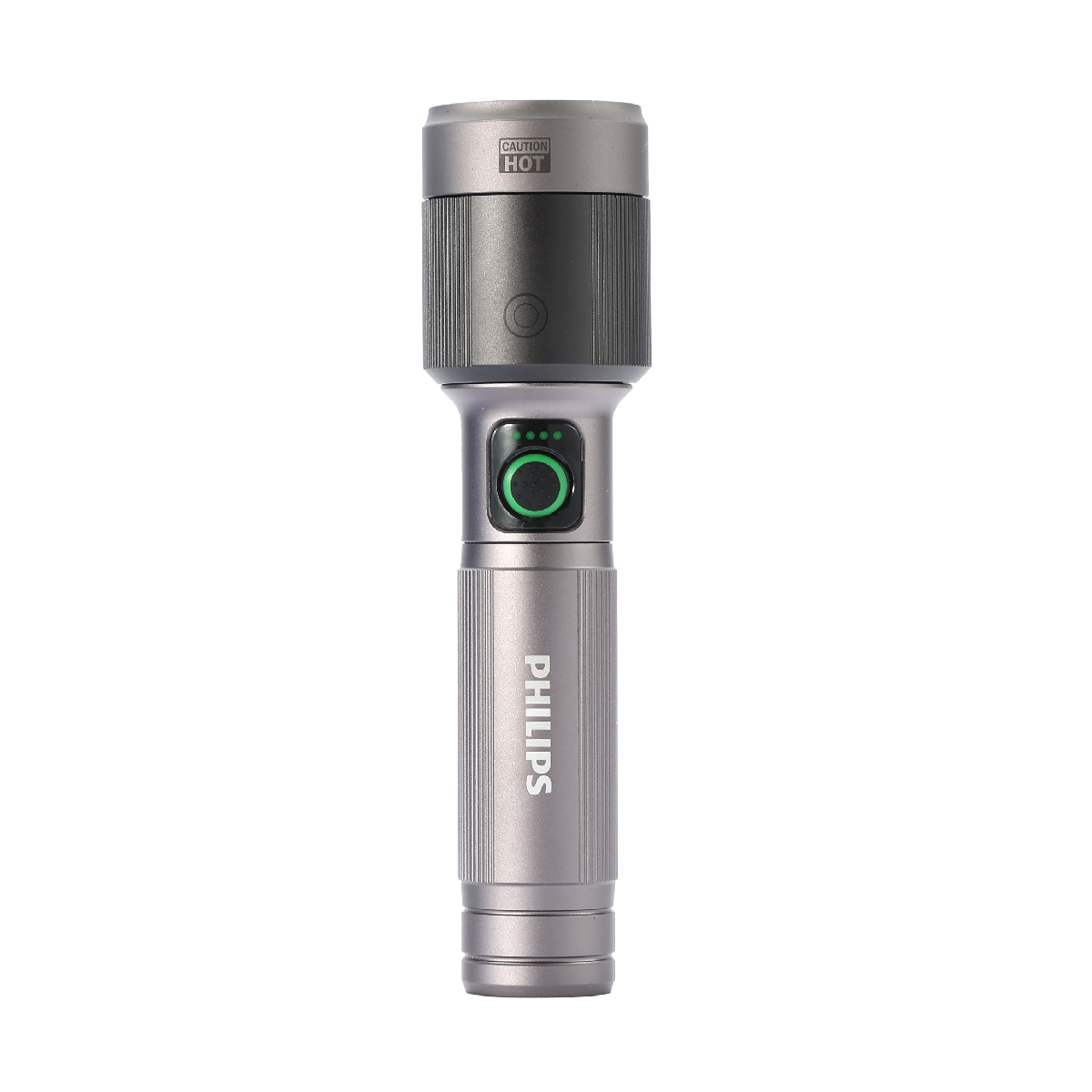 Philips Aircraft Aluminium Alloy Long Range 16.2cms Zoom LED Rechargeable Flashlight / Torch – 1450Lumens, 600m Range 2200mAh SFL2101/56