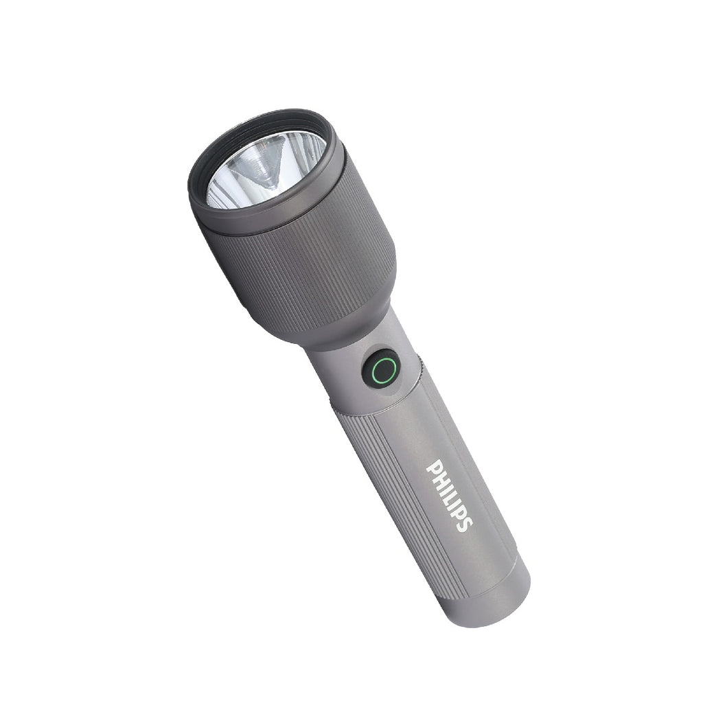 PHILIPS 5 Mode Aircraft Aluminium Alloy LED Flashlight – 650 lm, 2000mAh, SFL2242/56 Torch  (Grey, 19.2 cm, Rechargeable)