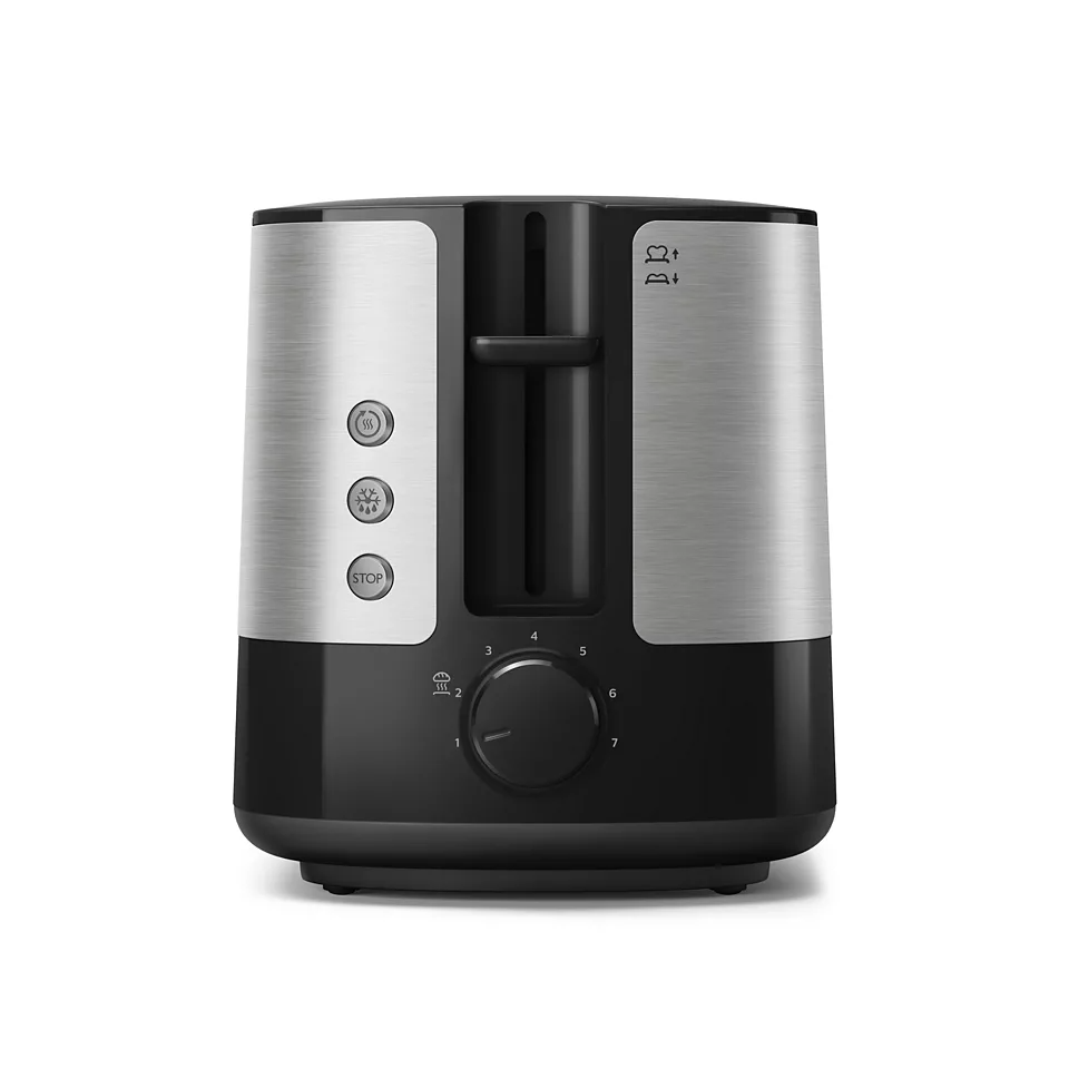 Philips Toaster With Extra Wide Slots - Black - HD2637/91