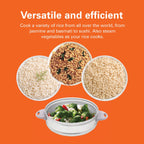 Hamilton Beach 1.5L Rice Cooker and Steamer, 16 cups cooked (8 cups uncooked) rice capacity, removable easy to clean non-stick pot, One-touch healthy cooked meals, 500W, Black, 37517-ME