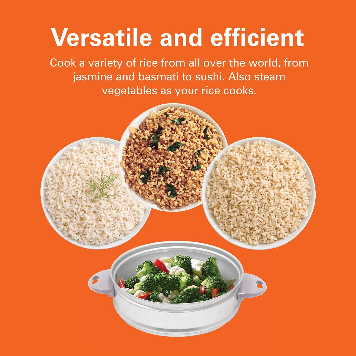 Hamilton Beach 1.5L Rice Cooker and Steamer, 16 cups cooked (8 cups uncooked) rice capacity, removable easy to clean non-stick pot, One-touch healthy cooked meals, 500W, Black, 37517-ME