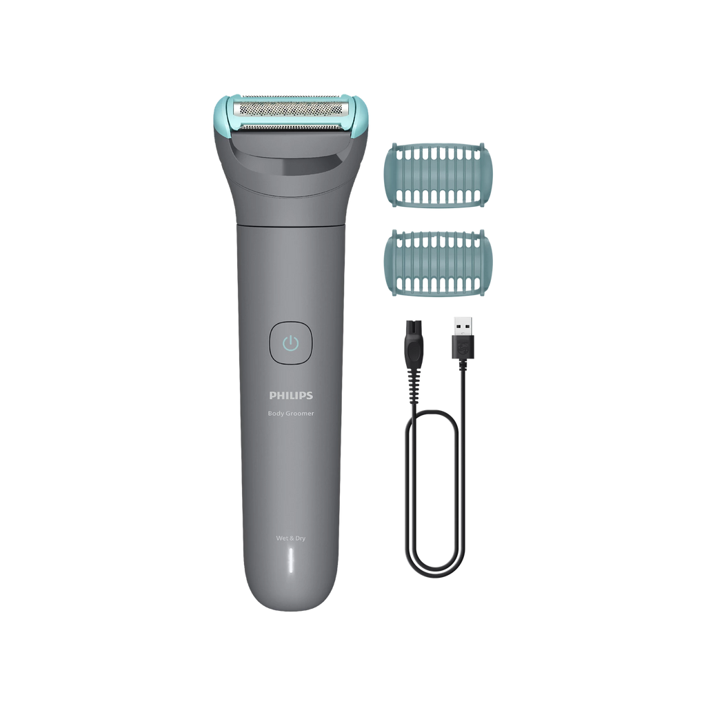 Philips Body Groomer 3000 Series - Trimmer for Men with Triple Protect Shave System, Intimate Trim & Shave, Close and Smooth on Skin, 100% Showerproof, 80 Min. Runtime, Model BG3480/15