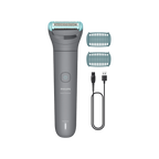 Philips Body Groomer 3000 Series - Trimmer for Men with Triple Protect Shave System, Intimate Trim & Shave, Close and Smooth on Skin, 100% Showerproof, 80 Min. Runtime, Model BG3480/15