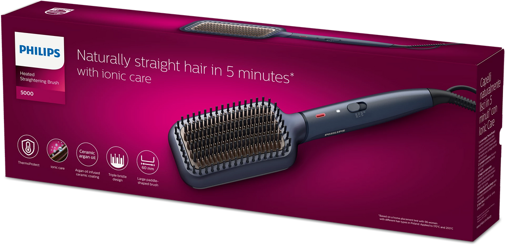 Philips 5000 Series Heated straightening brush BHH885/03