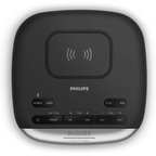 Philips Radio Alarm Clock, TAR7606/10 Radio Alarm Clock With Charging Function, Multifunctional Radio Alarm Clock With Wireless Qi Charger, Bluetooth Streaming & Large Clear Display
