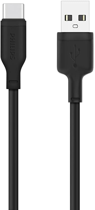 Philips 1.2M Silicone USB-A to USB-C Cable - DLC6541AB/00