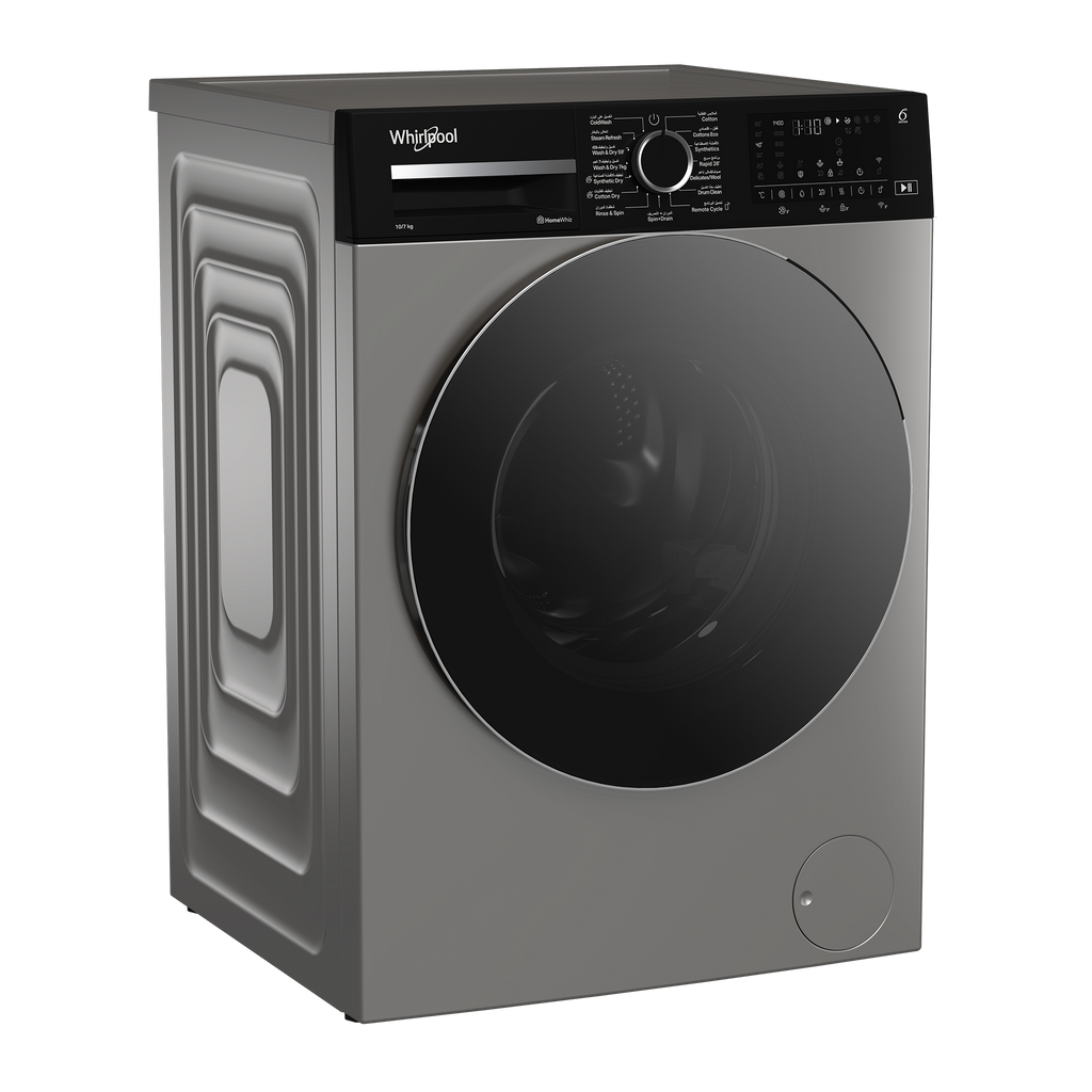 Whirlpool Freestanding Washer Dryer (10 kg / 7 kg, 1400) - WWD 107143D SBME