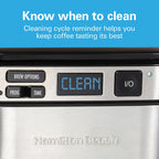 Hamilton Beach FrontFill® 12 Cup Programmable Coffee Maker, 1.7L Glass carafe, 950W, Wake up ready, 3 brewing options, Reusable mesh filter, Clean reminder, Auto shut off, 46310-ME