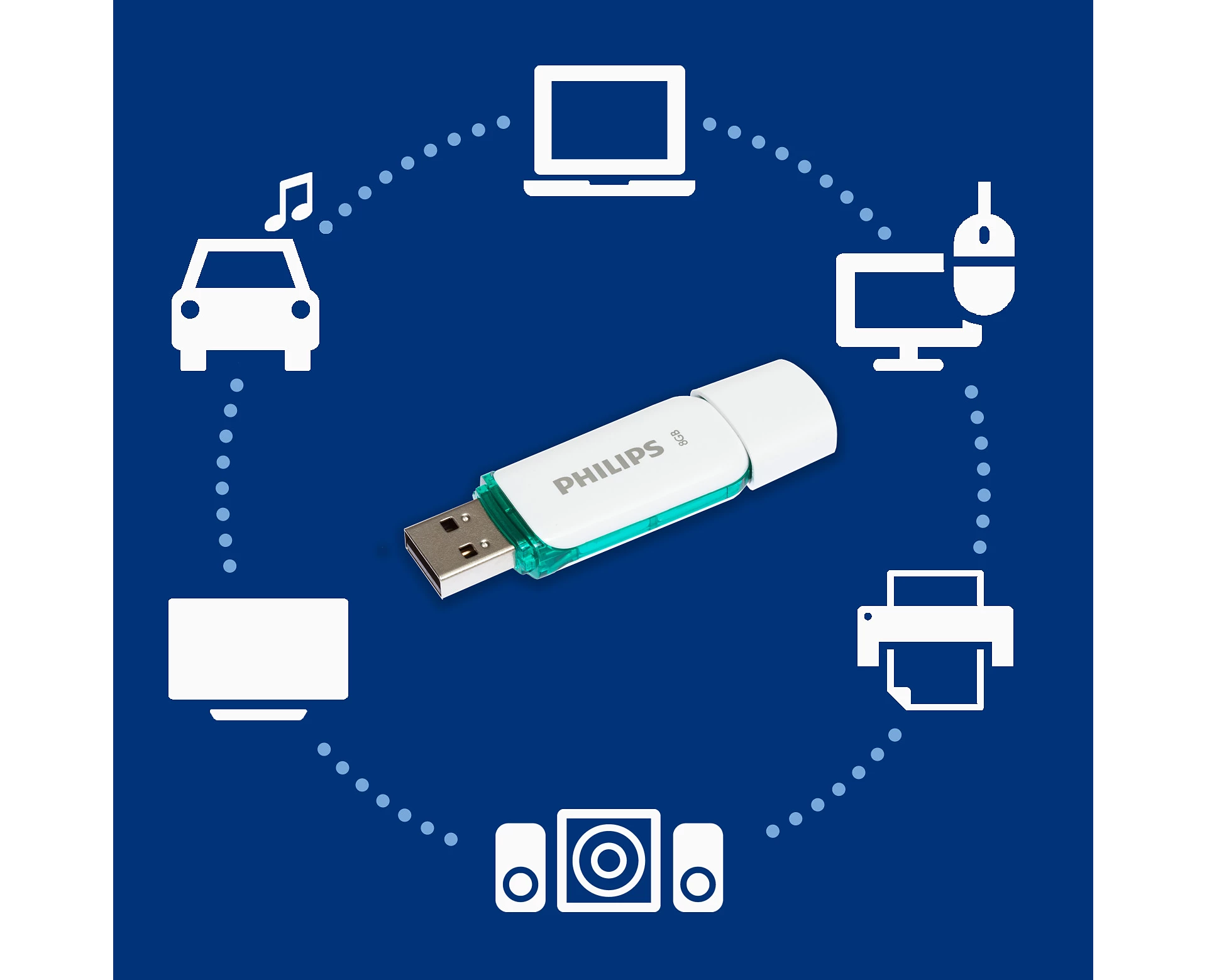 Philips USB Flash Drive - 8GB - FM08FD70B/00