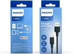 Philips 1.2M Silicone USB-A to USB-C Cable - DLC6541AB/00