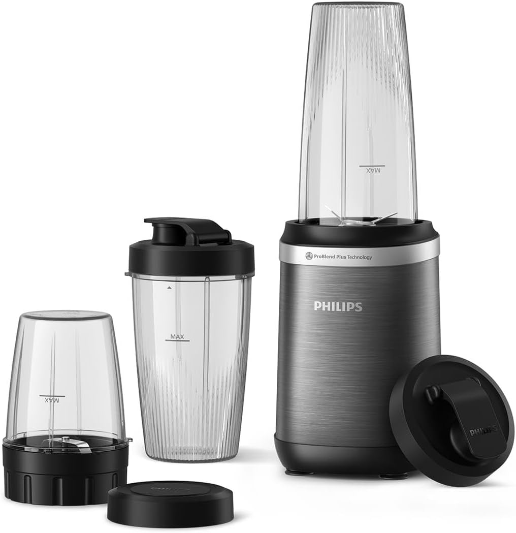 Philips Blender 5000 Series - Personal Blender, 1000W, 700ml Tumbler + 2 Extra, 1 Speed, ProBlend Plus Technology - HR2767/00 Mohammed Fakhroo& Bros.