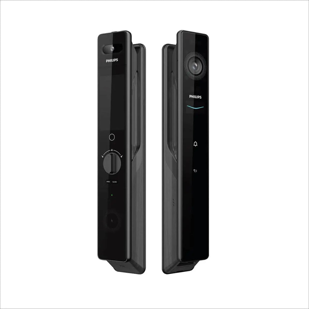 Philips Smart Door Lock with Palm Vein Recognition, 3D Face ID, Fingerprint Scanner, Multiple Access Modes, Zinc Alloy Build, Tempered Glass Touchscreen-902-MFVP-11HWS Mohammed Fakhroo& Bros.