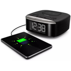 Philips Radio Alarm Clock, TAR7606/10 Radio Alarm Clock With Charging Function, Multifunctional Radio Alarm Clock With Wireless Qi Charger, Bluetooth Streaming & Large Clear Display