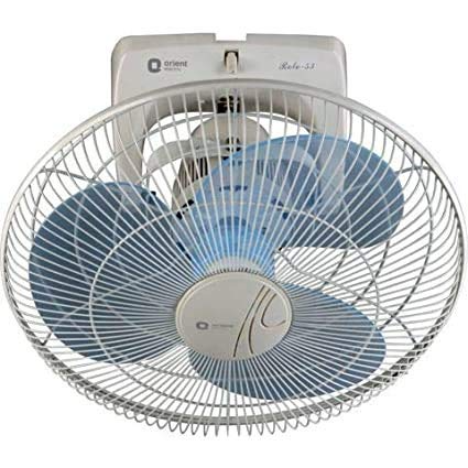 Orient Electric Roto-53 400 MM high speed wall mounted cabin fan (White & Blue)