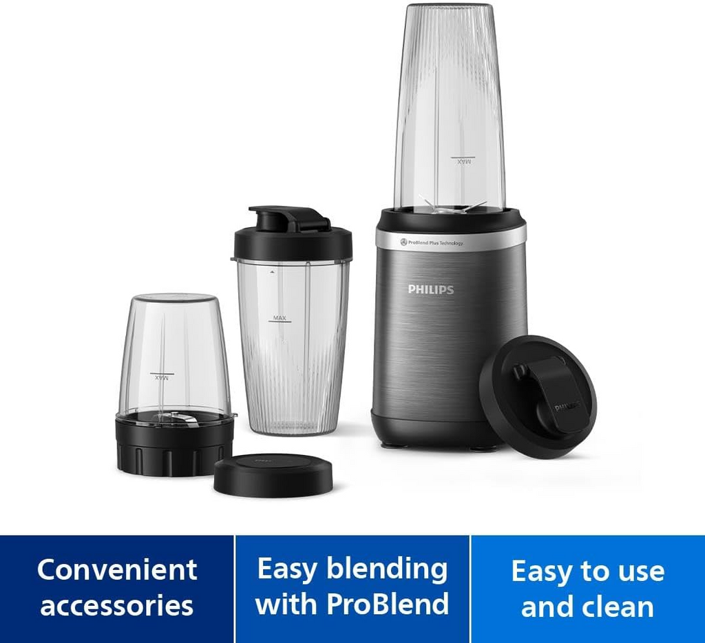 Philips Blender 5000 Series - Personal Blender, 1000W, 700ml Tumbler + 2 Extra, 1 Speed, ProBlend Plus Technology - HR2767/00 Mohammed Fakhroo& Bros.