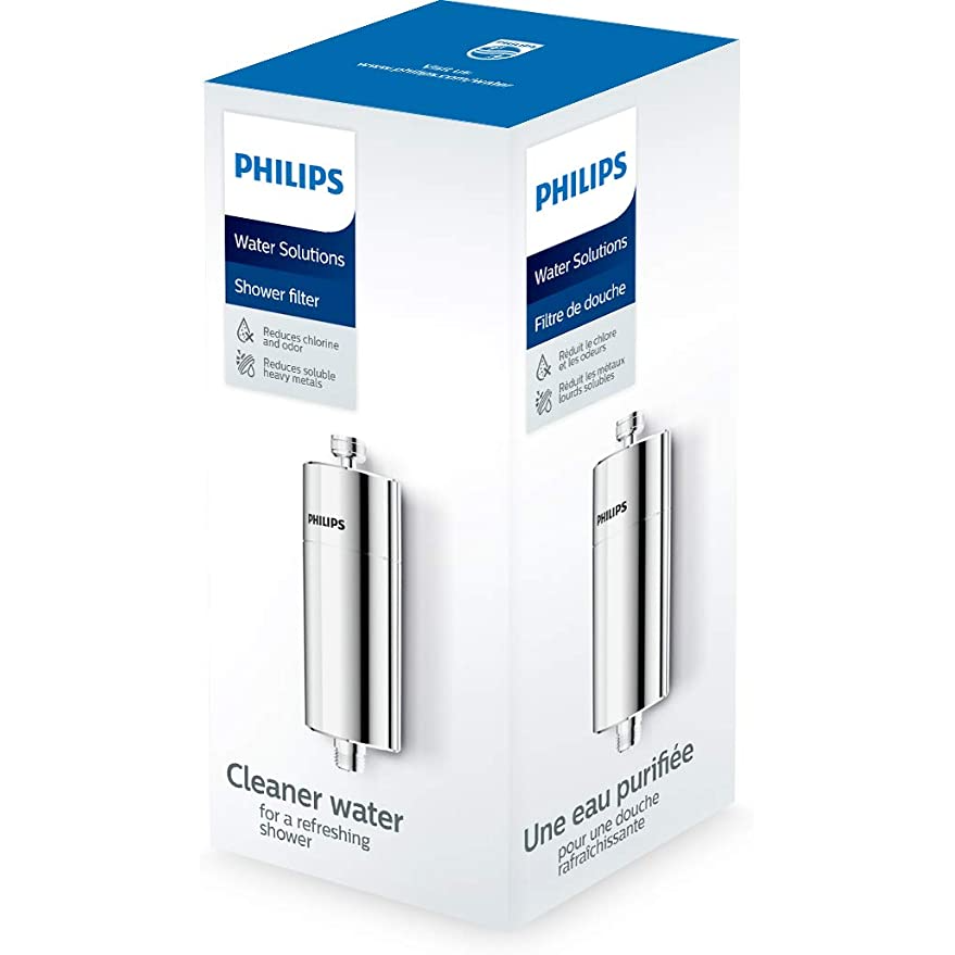 Philips AWP1775CH - In-Line Shower Filter - Reduces Chlorine by up to 99 Percent I Easy to Install - Fits all UK and Eire Shower hoses and taps I Chrome