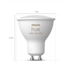 Philips Hue Smart 60W GU10 LED Bulb - White and Color Ambiance Color-Changing Light - 2 Pack - 450LM - Indoor - Control with Hue App - Works with Alexa, Google Assistant and Apple Homekit