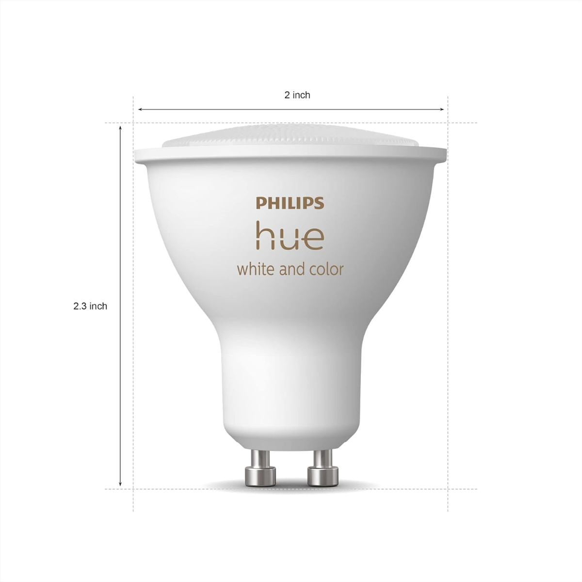 Philips Hue Smart 60W GU10 LED Bulb - White and Color Ambiance Color-Changing Light - 2 Pack - 450LM - Indoor - Control with Hue App - Works with Alexa, Google Assistant and Apple Homekit