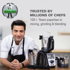 Hamilton Beach Professional Juicer Mixer Grinder, 1400W, 3 Stainless Steel Leakproof Jars & Tritan lids, 13 digital settings, Upto 18000 RPM, Triple Motor Overload Protection,2 yr warranty, 58770-SAU