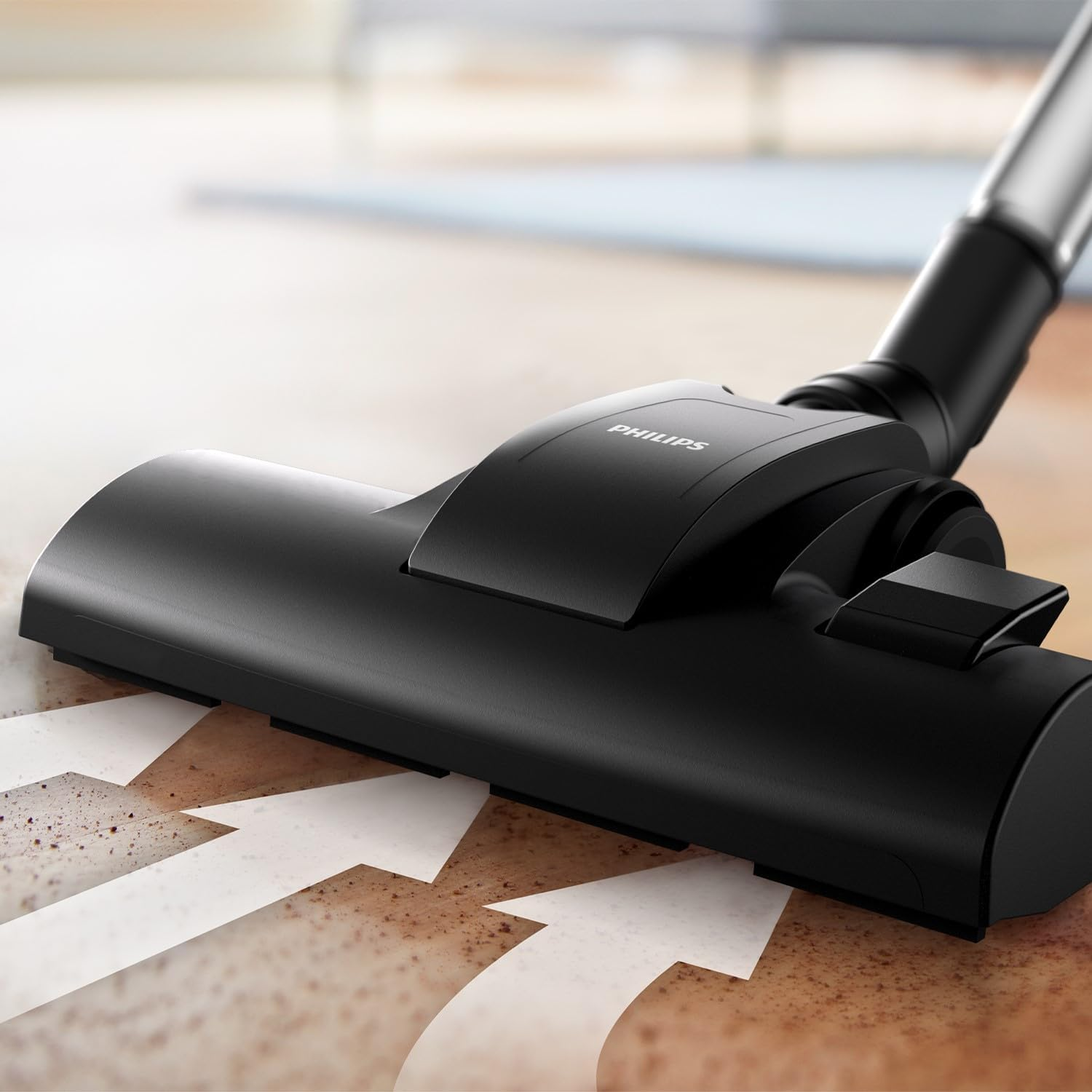 Philips Bagless Vacuum Cleaner - 1200W, PowerCyclone 3, Multi Purpose Nozzle, Furniture Nozzle 90mm, Washable Filter, 1.3L Dust Capacity, Deep Black & Coral - XB1042/10