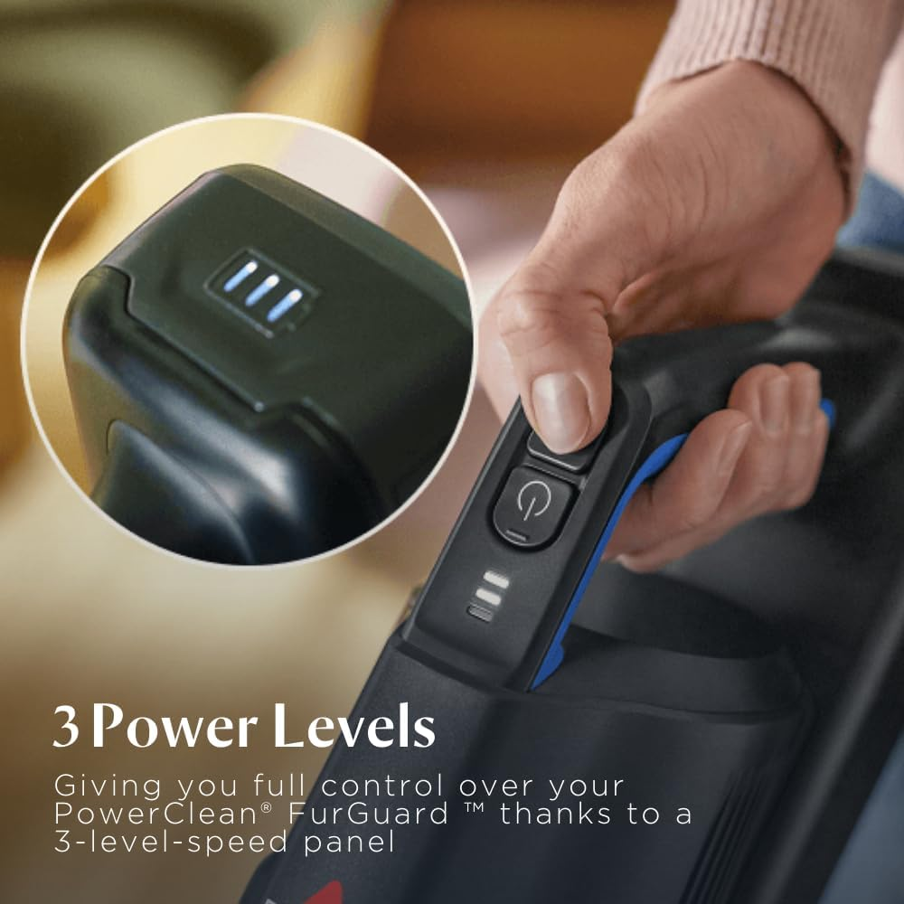 Bissell PowerClean FurGuard 4241K – 280W Self-Standing Cordless Vac with Self-Cleaning Brush Roll & Upholstery Tool with LED Headlights, 2 Removable Batteries