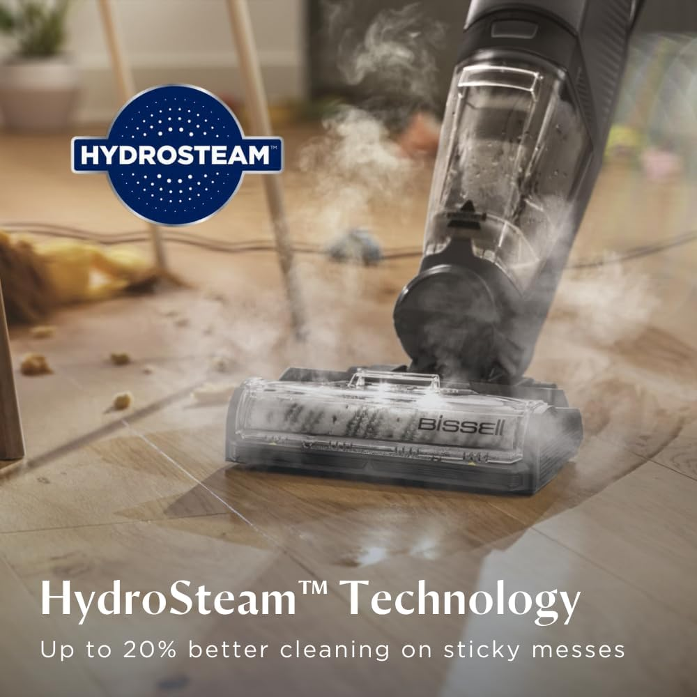 Bissell CrossWave HydroSteam 3527E – Wet & Dry All-in-One Vacuum, Mop and Steam with the Power of Hydrosteam Technology. For use on Tiles, Wood Floors, Rubber Floor & Mats