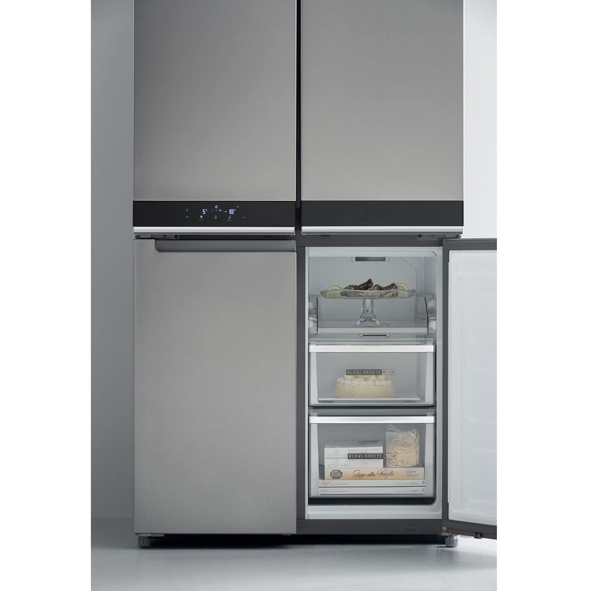 Whirlpool side-by-side american fridge: inox color - WQ9 B1L UK