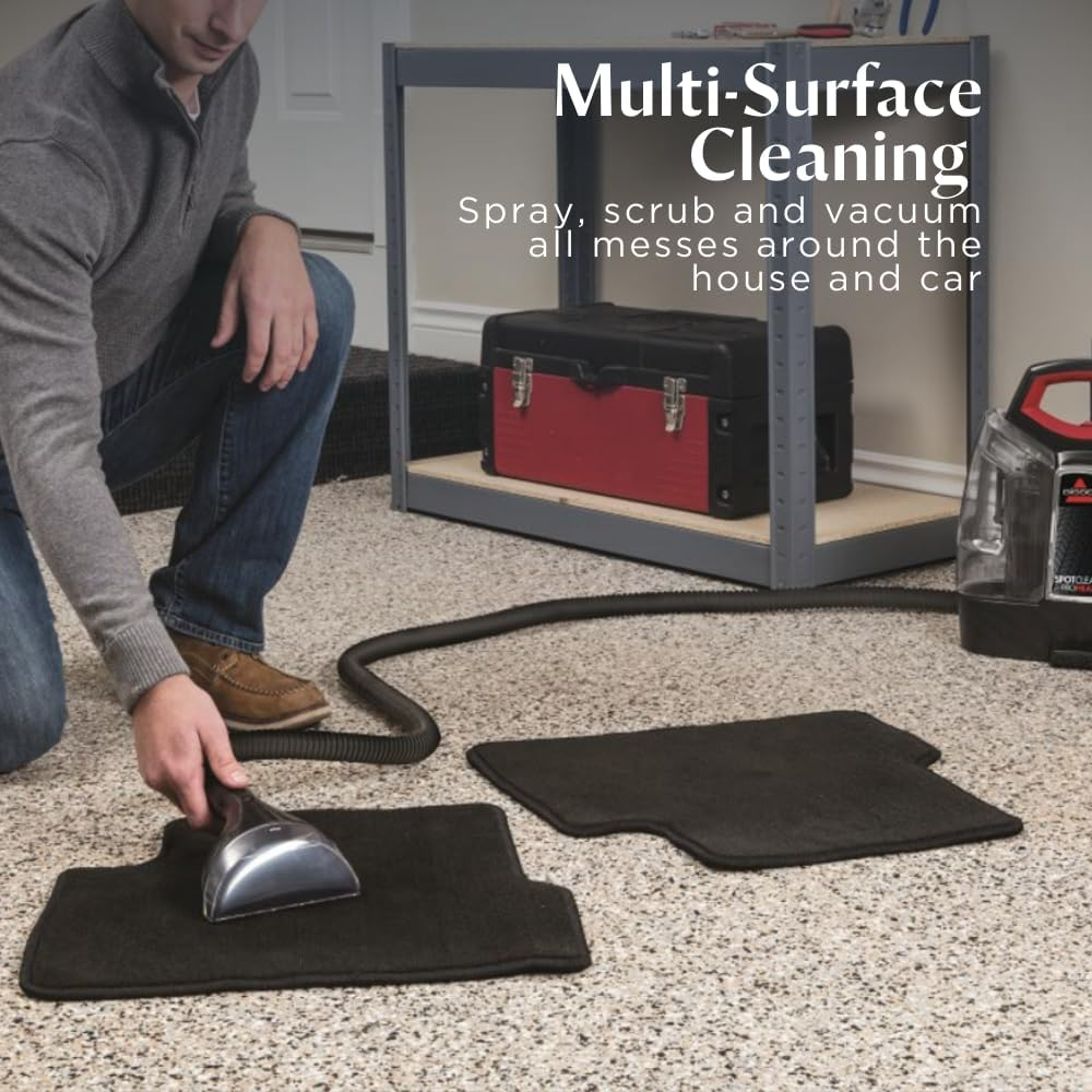 Bissell SpotClean ProHeat 4720E – Portable Cleaner with Powerful Suction & HeatWave Technology | Removes Tough Stains from Carpets, Furniture, Curtains & Car Interiors