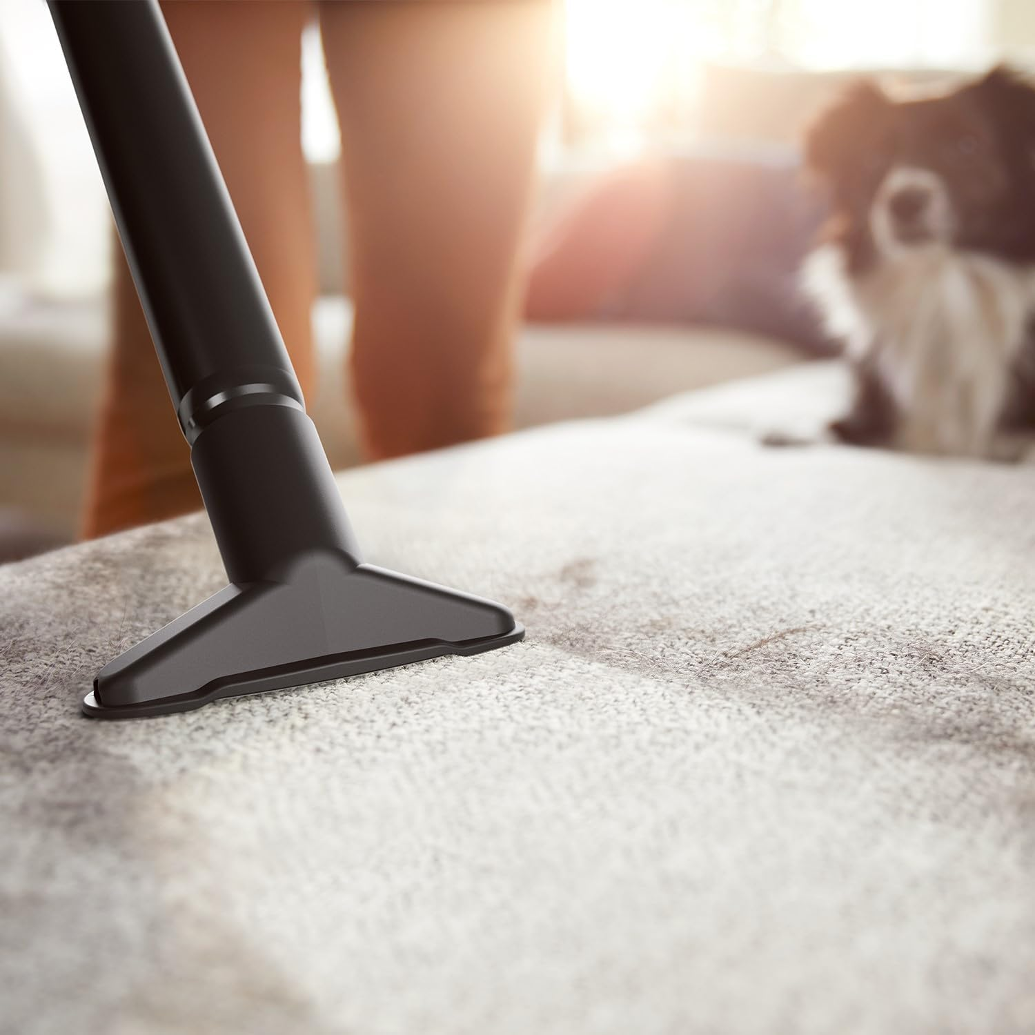 Philips Bagless Vacuum Cleaner - 1200W, PowerCyclone 3, Multi Purpose Nozzle, Furniture Nozzle 90mm, Washable Filter, 1.3L Dust Capacity, Deep Black & Coral - XB1042/10