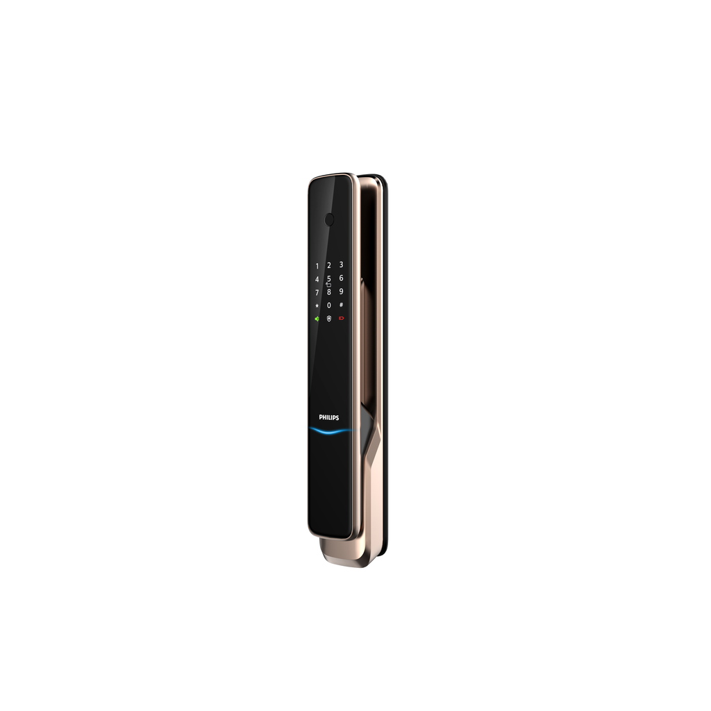 Philips Smart Lock Combination Door Lock with Fingerprint, Card, Remote Control, Aluminum Alloy, Black, Model 9300-5HBGS Mohammed Fakhroo& Bros.