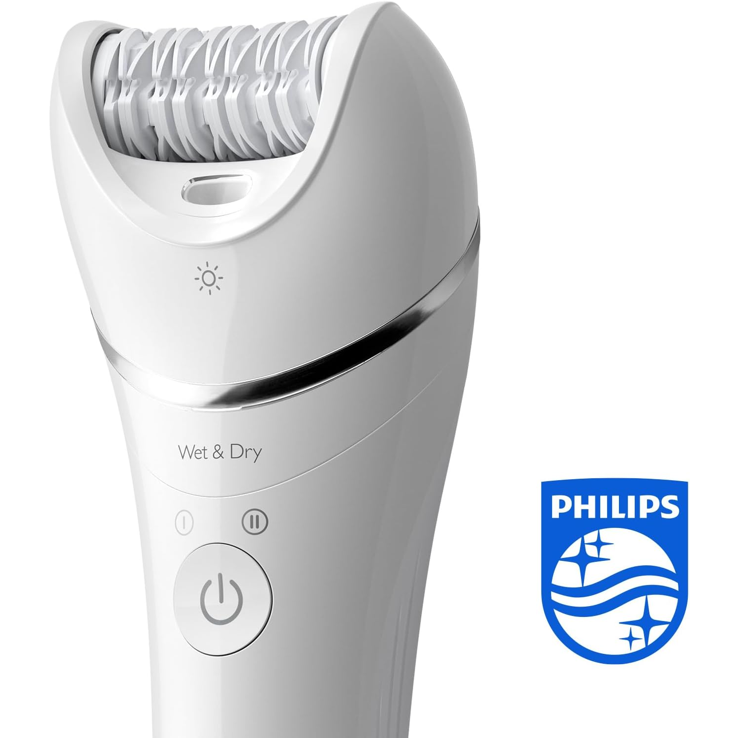 Philips Series 8000 Epilator, Wet and Dry Cordless Hair Removal for Legs and Body with 5 Accessories, Including Shaver Head - BRE710/01