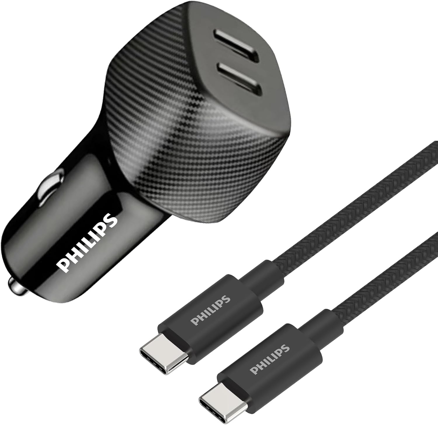 Philips 60W Dual Port USB-C Car Charger - DLP5522C/00