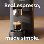 Philips Baristina Espresso Machine, Grind, Tamp & Brew Coffee Beans in One Swipe, Compact, 16 Bar Pump Pressure, Automatic Grinder, Black with Black Portafilter (BAR300/60) Mohammed Fakhroo& Bros.