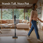 Bissell PowerClean FurGuard 4241K – 280W Self-Standing Cordless Vac with Self-Cleaning Brush Roll & Upholstery Tool with LED Headlights, 2 Removable Batteries