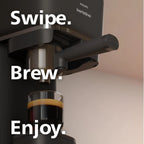 Philips Baristina Espresso Machine, Real Espresso, Made Easy, Compact, 16 Bar Pressure, Built-in Grinder, White Machine with Ash Wood Filter Holder (BAR302/20) Mohammed Fakhroo& Bros.