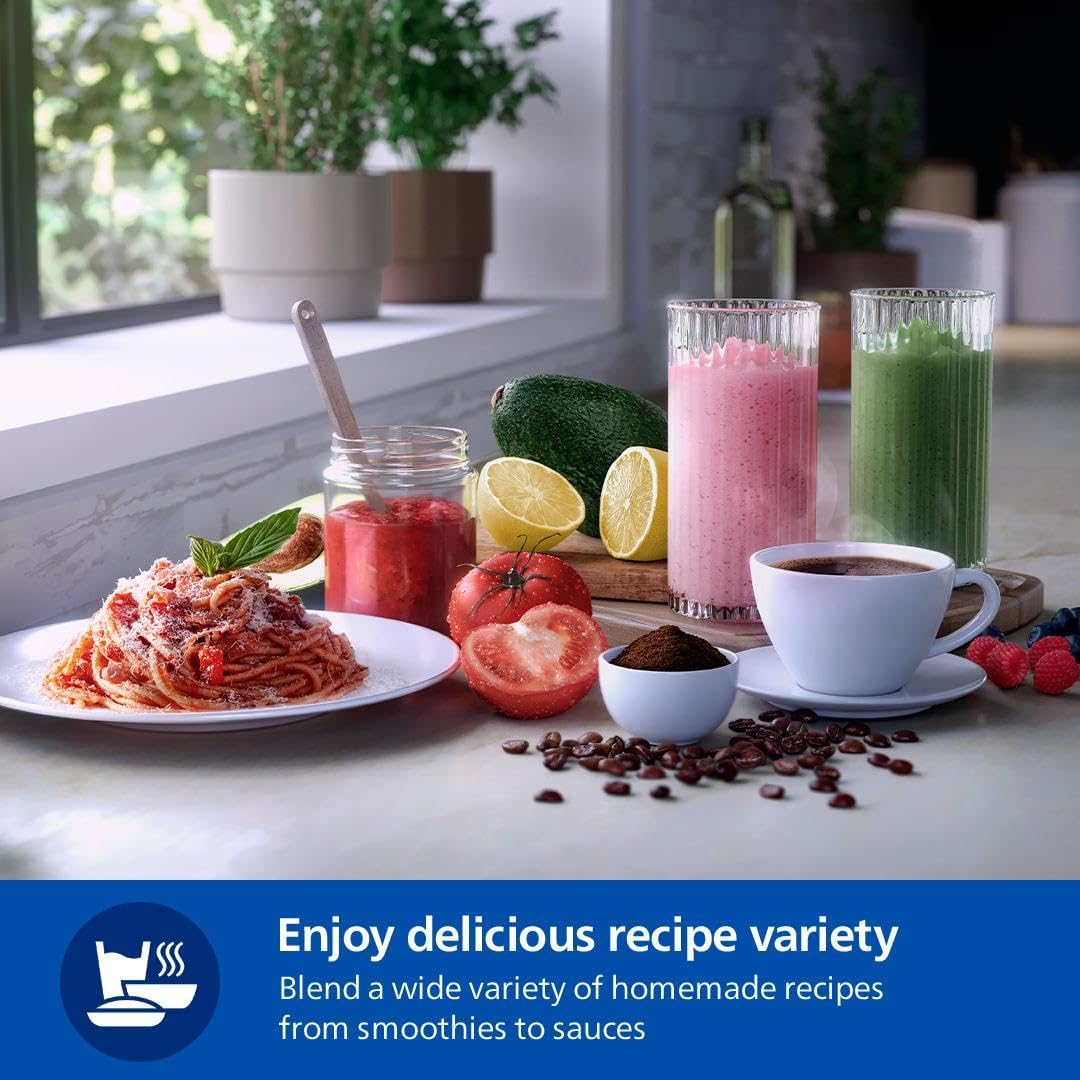 Philips Blender 5000 Series - Personal Blender, 1000W, 700ml Tumbler + 2 Extra, 1 Speed, ProBlend Plus Technology - HR2767/00 Mohammed Fakhroo& Bros.