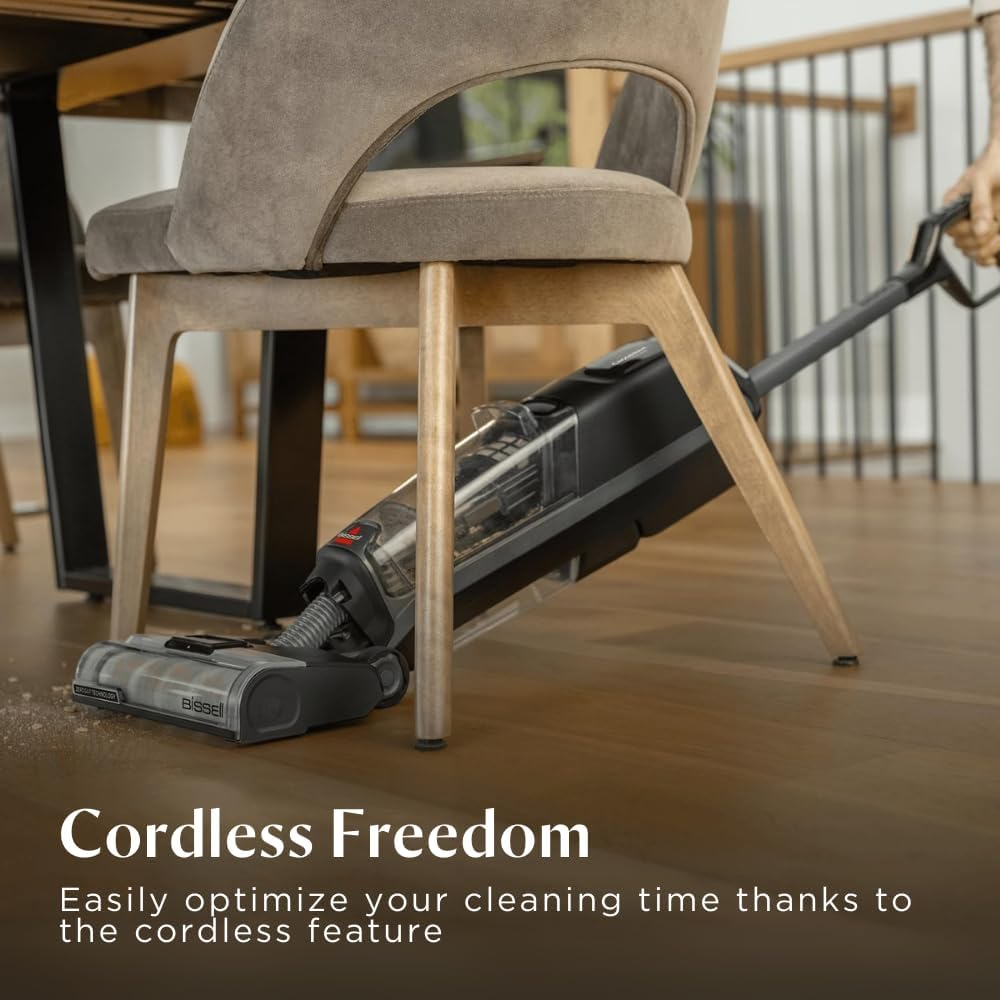 BISSELL 4000E Omniforce Edge Cordless Wet & Dry Vacuum Cleaner- Powerful Suction & Mop For Hard Floors And Rugs