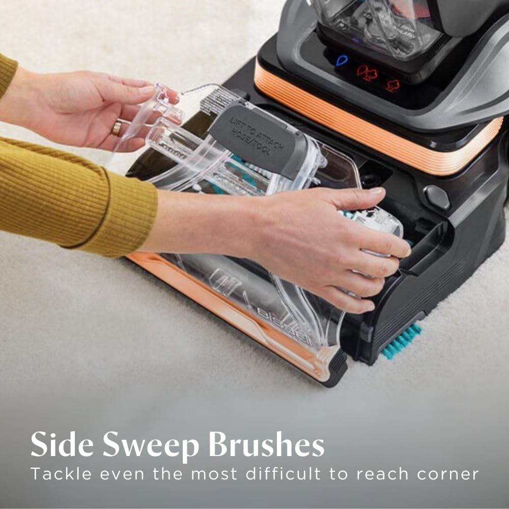 Bissell Revolution HydroSteam Carpet Deep Cleaner 3672E – The Only Carpet Cleaner with the Powerful Steam Cleaning technology for Carpets & Upholstery, Large Tank