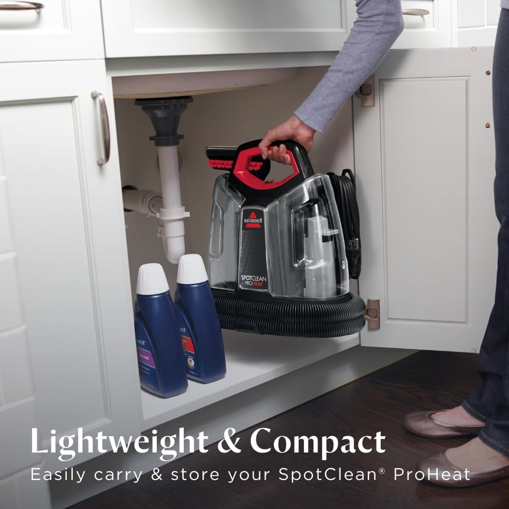 Bissell SpotClean ProHeat 4720E – Portable Cleaner with Powerful Suction & HeatWave Technology | Removes Tough Stains from Carpets, Furniture, Curtains & Car Interiors
