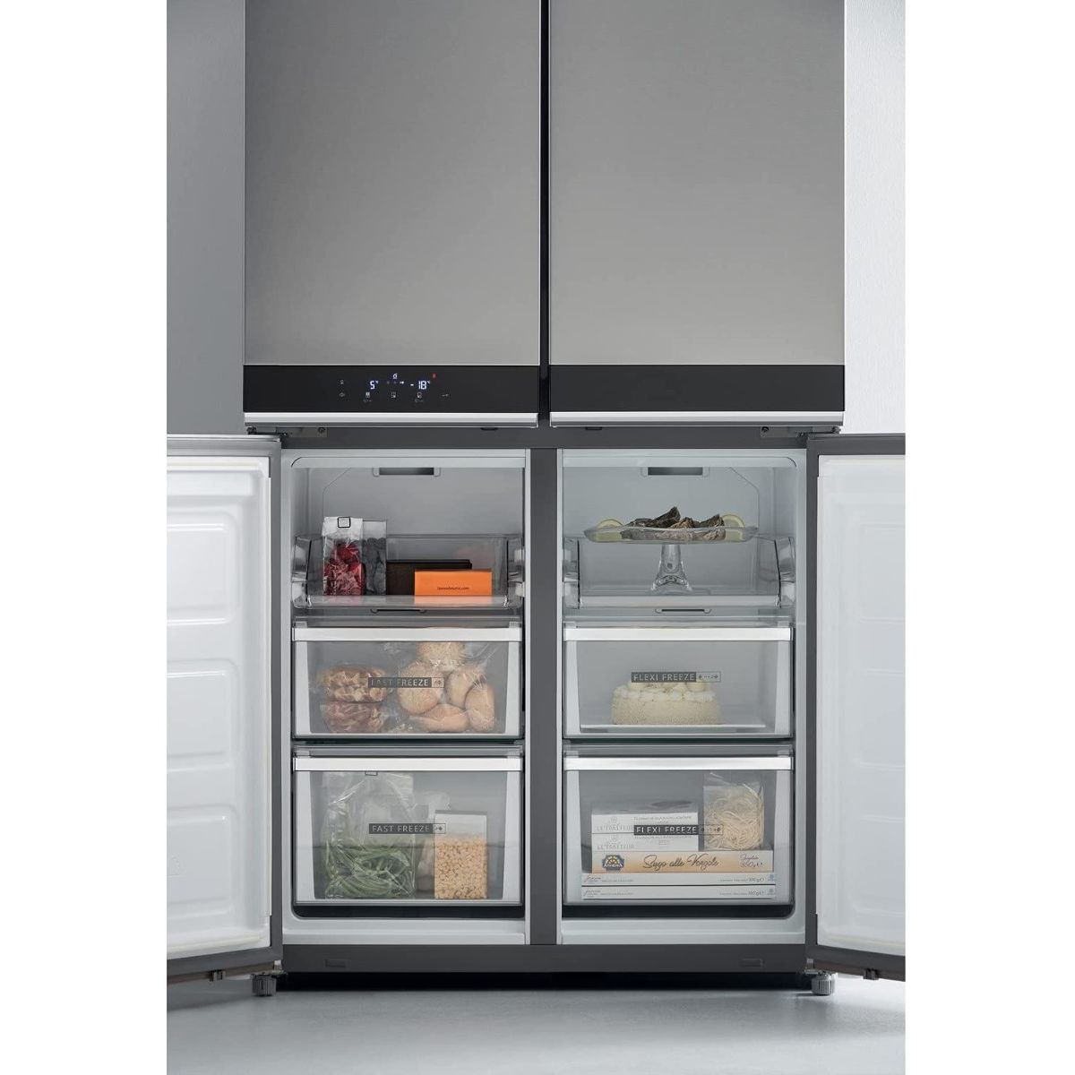 Whirlpool side-by-side american fridge: inox color - WQ9 B1L UK