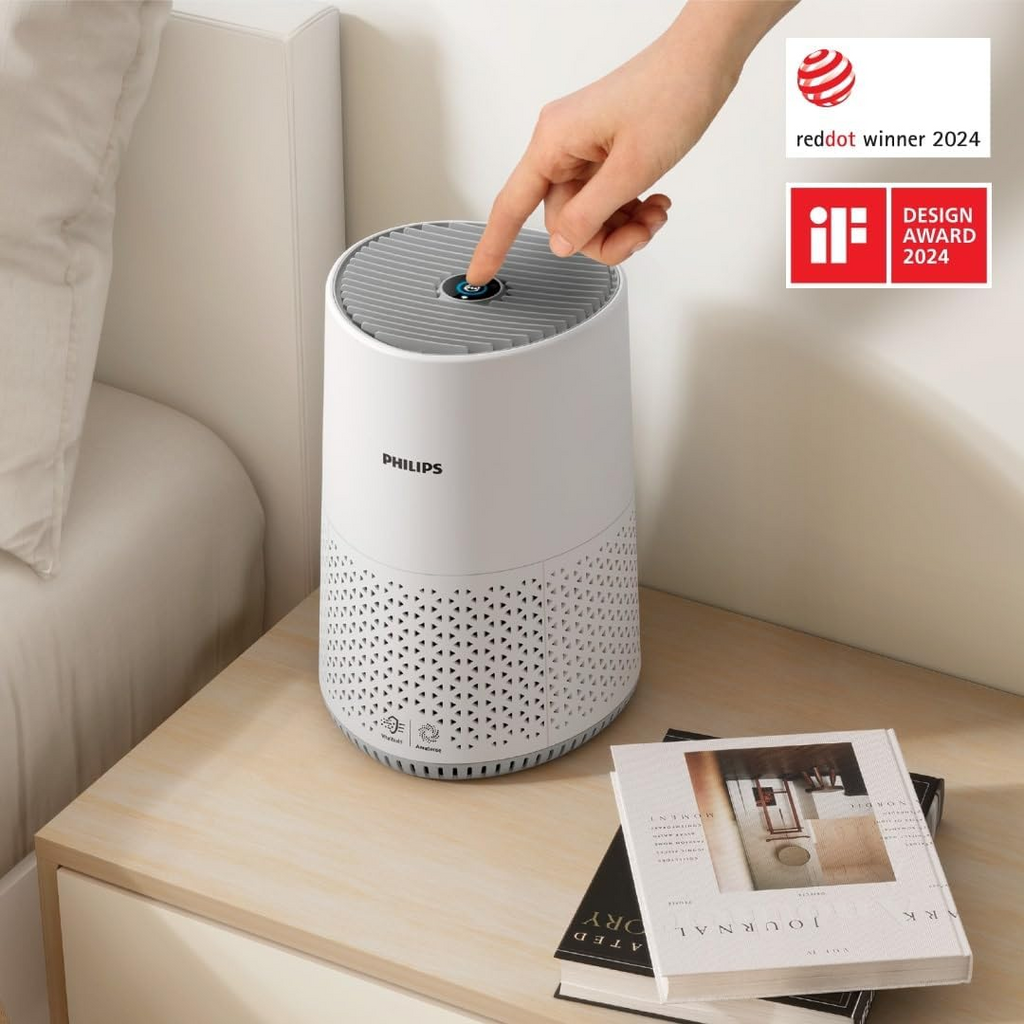 Philips Air Purifier 600 Series, Energy Efficient with Smart Sensor, For allergy sufferers, HEPA filter removes 99.97% of pollutants, Covers up to 44m2, App control, White (AC0651/10)