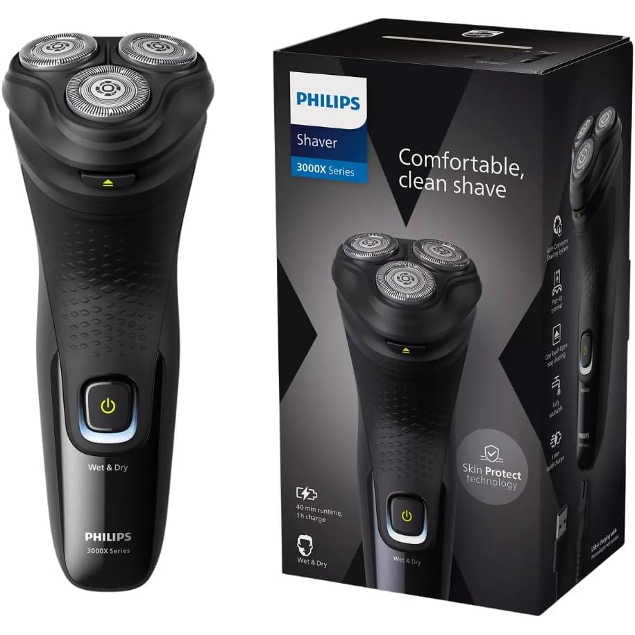 PhilipsShaver 3000X Series Wet & Dry Electric Shaver X3021/00, 2 Years Warranty