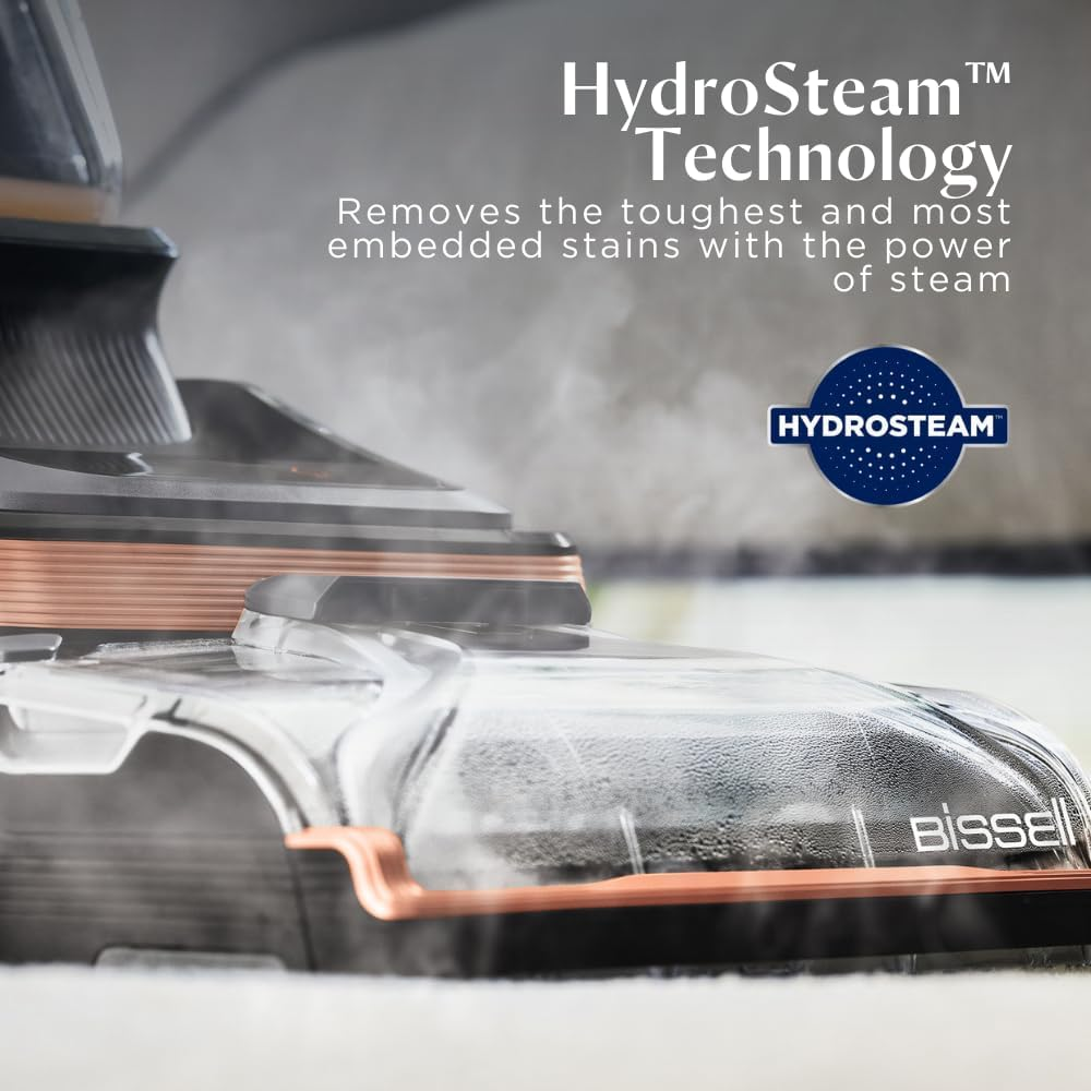 Bissell Revolution HydroSteam Carpet Deep Cleaner 3672E – The Only Carpet Cleaner with the Powerful Steam Cleaning technology for Carpets & Upholstery, Large Tank