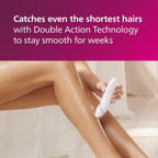 Philips Series 8000 Epilator, Wet and Dry Cordless Hair Removal for Legs and Body with 5 Accessories, Including Shaver Head - BRE710/01